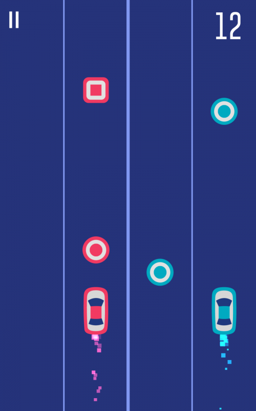アプリ 2 Cars 車で障害物を避けてくゲーム ついついやってしまう ﾉ Soundnote